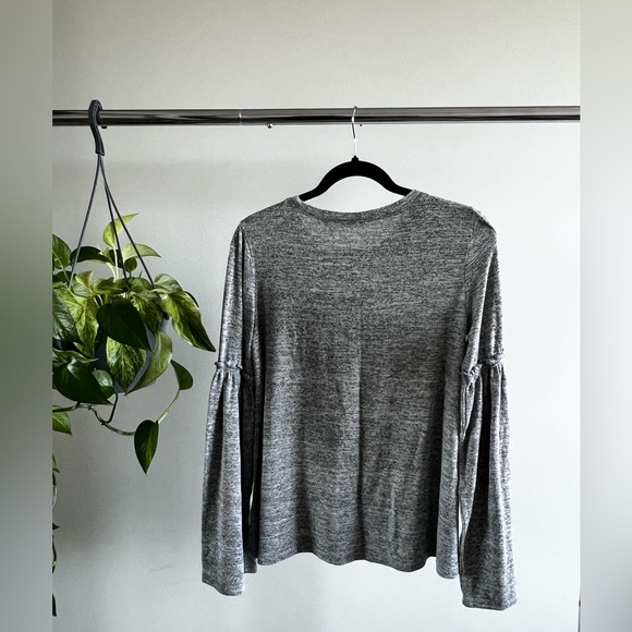 Grey marl long sleeve top - Picture 3 of 3